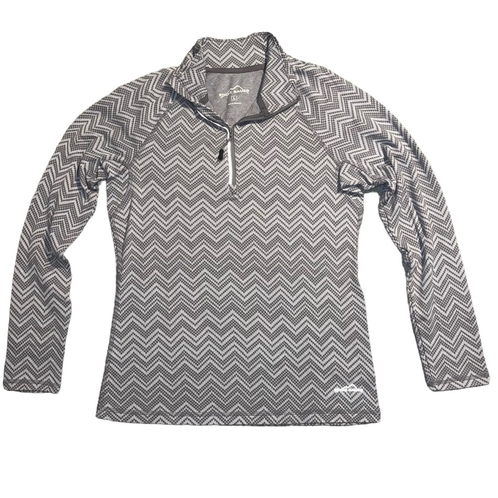 Eddie Bauer Gray Pullover Long Sleeve